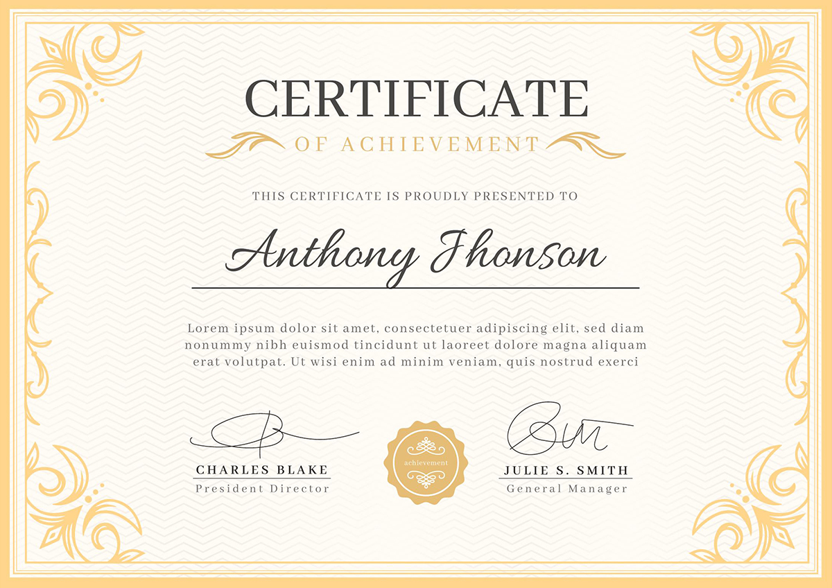 Certificate Title